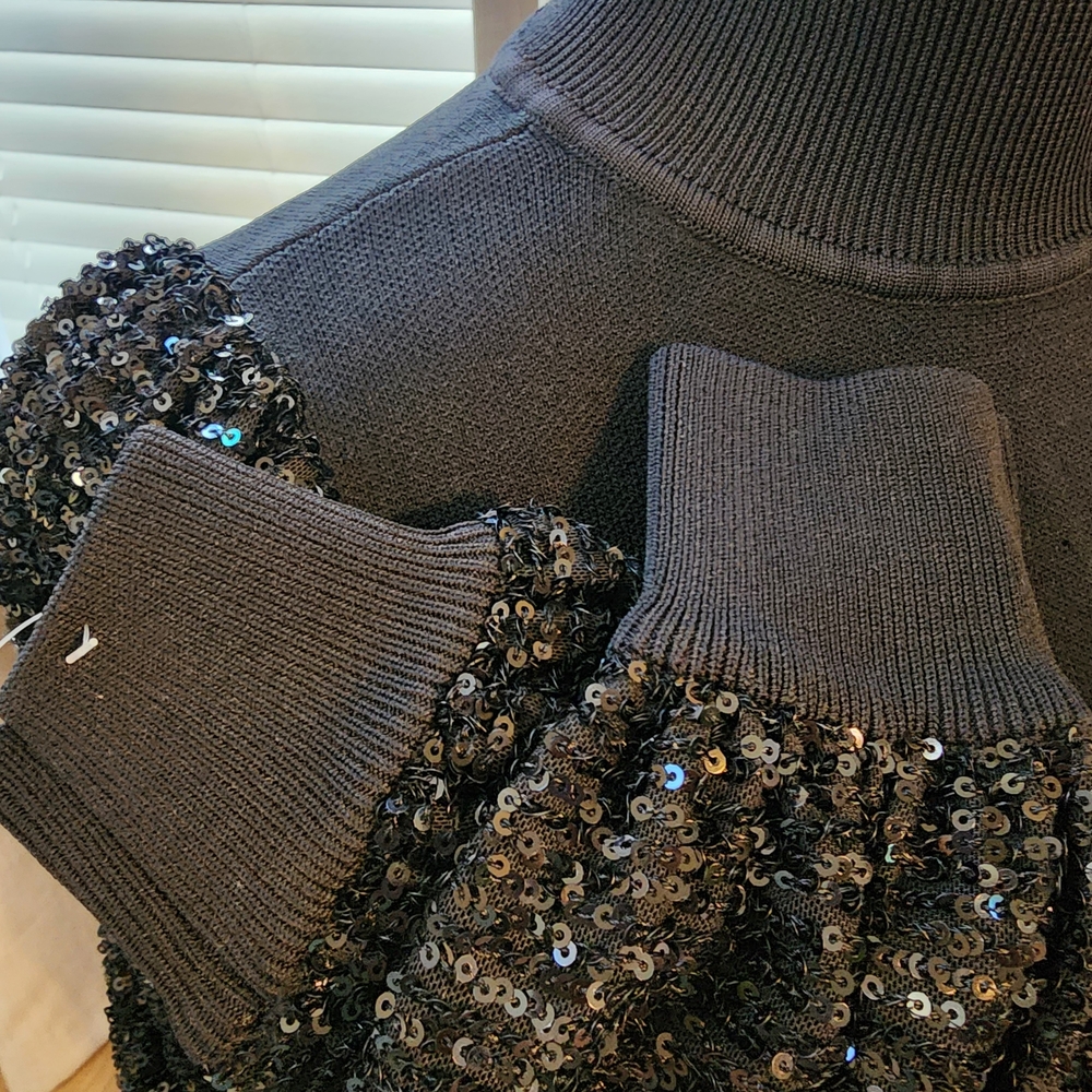 Eliza JSequin Embellished Sleeve Midi Sweater Dress - Picture 5 of 8